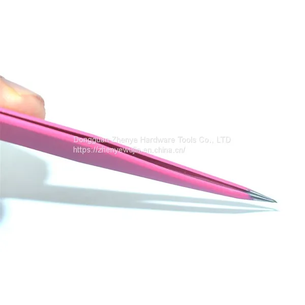 Metal Tweezers Deep Pink Straight Head Tweezers Crystal Glue Diy Handmade Tool Material Straight Head Tweezers photo-5
