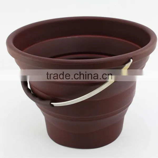 Hot Selling Silicone Rubber Collapsible Folding Ice Bucket Pail photo-2