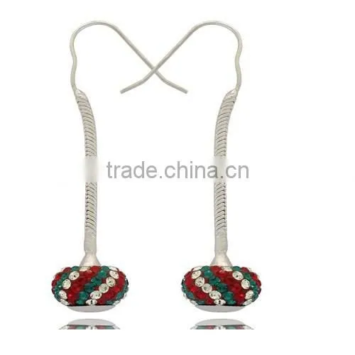 Handmade Crystal Shambhala Ball Dangle Earring Drop photo-3