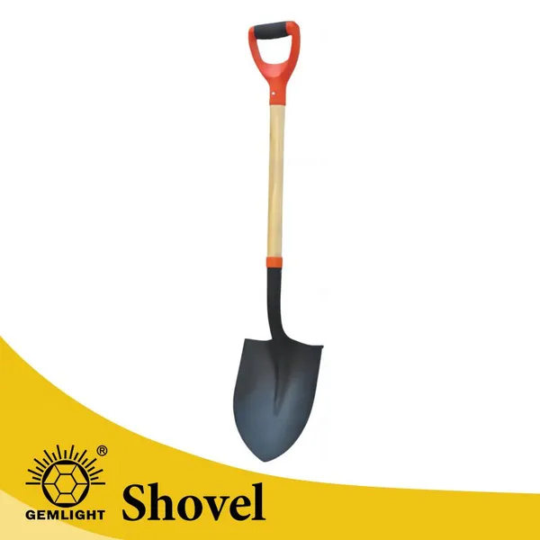 Heavy Duty Manganese Steel Garden Shovel Round Point Digging Shovel With Wooden Handle Farm Tool Supplier