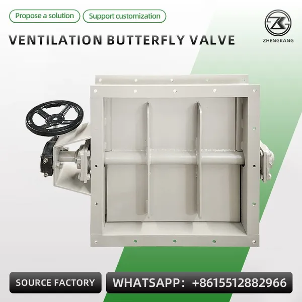 Electric Ventilation Butterfly Valve Heavy Duty Air Duct Control Valve for Industrial Ventilation photo-5