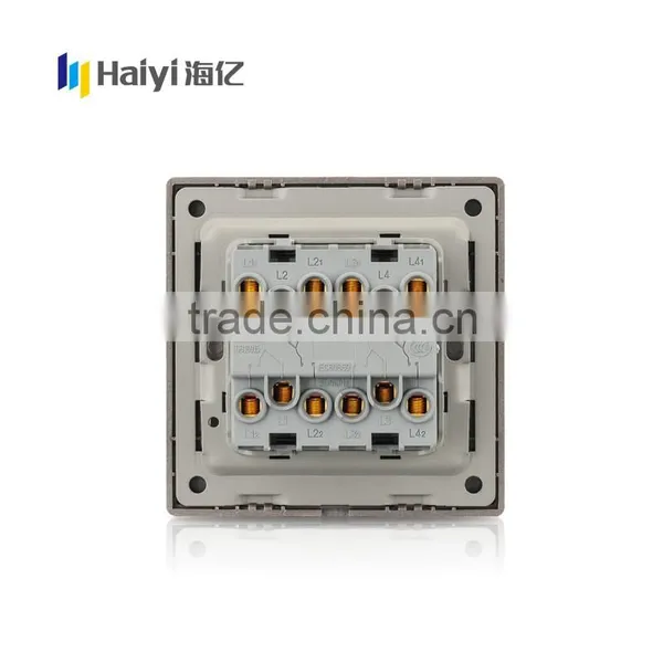 British Style Small MOQ Brass Screw 4 Gang 2 Way Electric Wall Switches Quality Choice Supplier's Choice photo-3