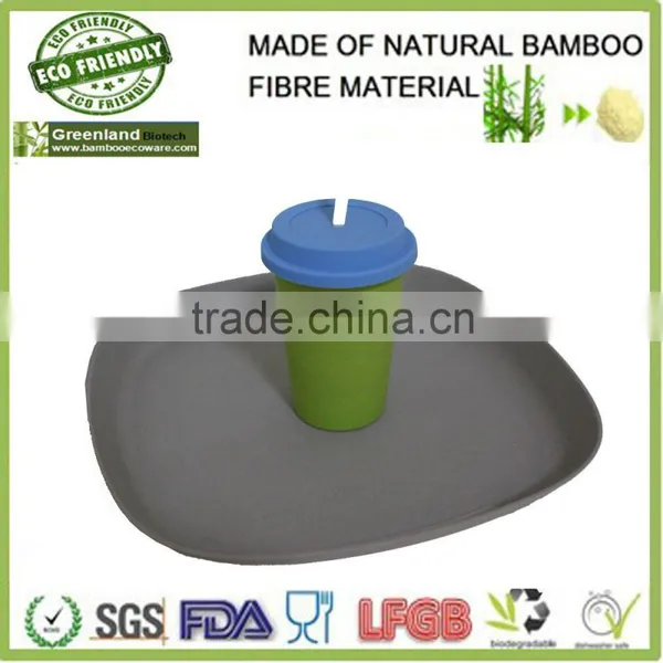 Colorful Biodegradable Bamboo Fiber Food Tray