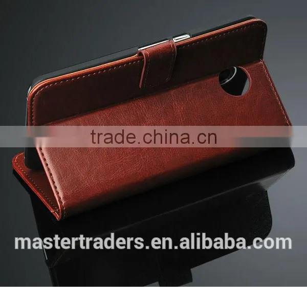 Original Fashion 64 Grain Stand Holder Wallet Flip PU Leather Case For Motorola Google 6 MT-3101 photo-5