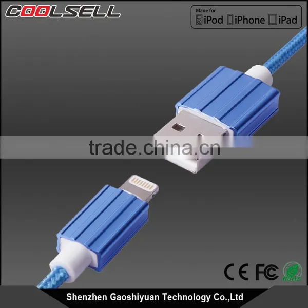 OEM Custom Logo Reversible Usb Braided Mfi Usb Cable for Iphone 5s Charger photo-2