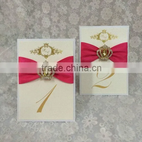 Fold Tablenumber With Matching Ribbon of Invitationswedding Invitations Table photo-2