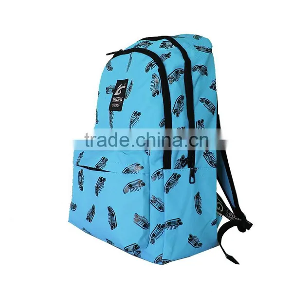 Fashion Blue School Bag Cheap Sublimation Printing Computer Backpack photo-4