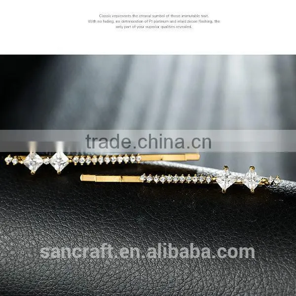 18k Gold Plated Ladies Fancy Metal Hair Clips photo-2