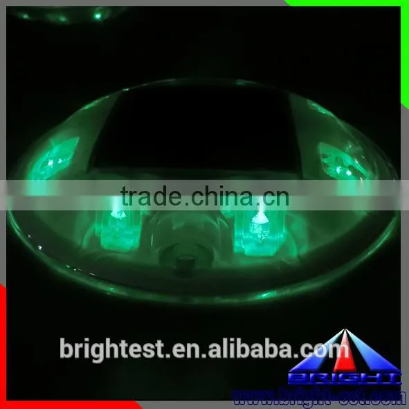 Yellow/Green/Blue/ White/Red Flashing Light 8 Leds Traffic Round Solar Road Stud photo-3