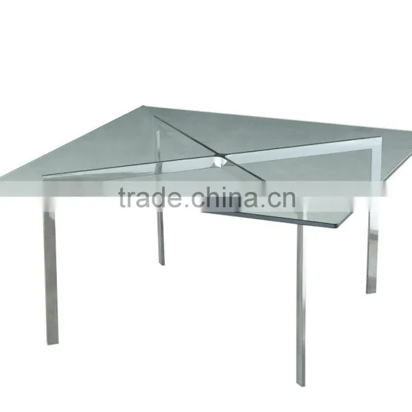 Tempered Glass Barcelona Table,short Barcelona Table,Barcelona Coffee Table CT-505