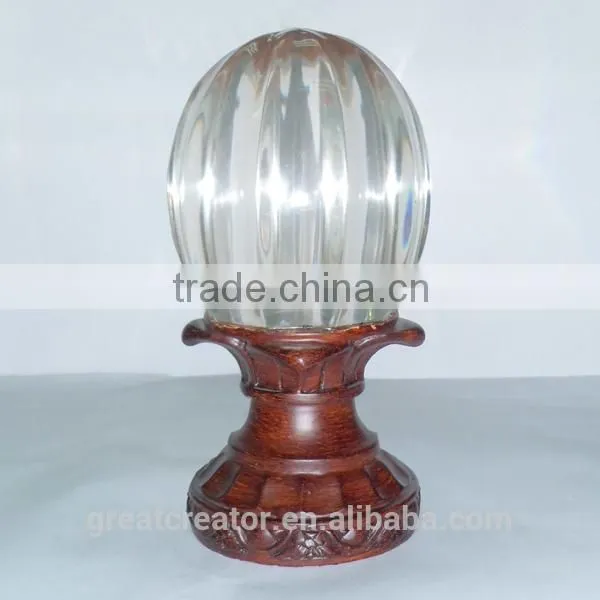 Large Clear Curtain Rod Finials Curtain Rod Accessories Curtains Accessories For 2.5" (57mm) Wood Drapery Rods