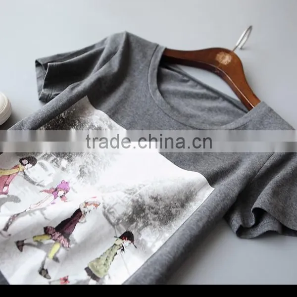Literary Style Restoring Ancient Ways of Cotton Print Little Girl of OEM T-shirts in London photo-5
