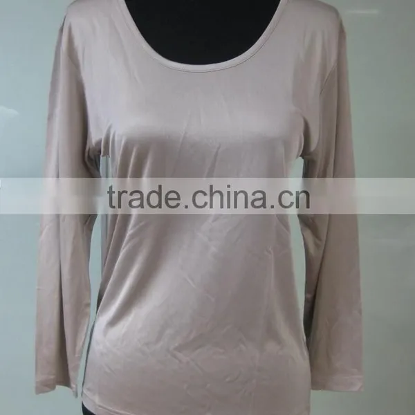 100% Silk Top Long Sleeves
