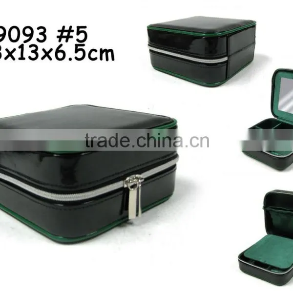 PU Leather With Mirror Handle Jewelry Box photo-3