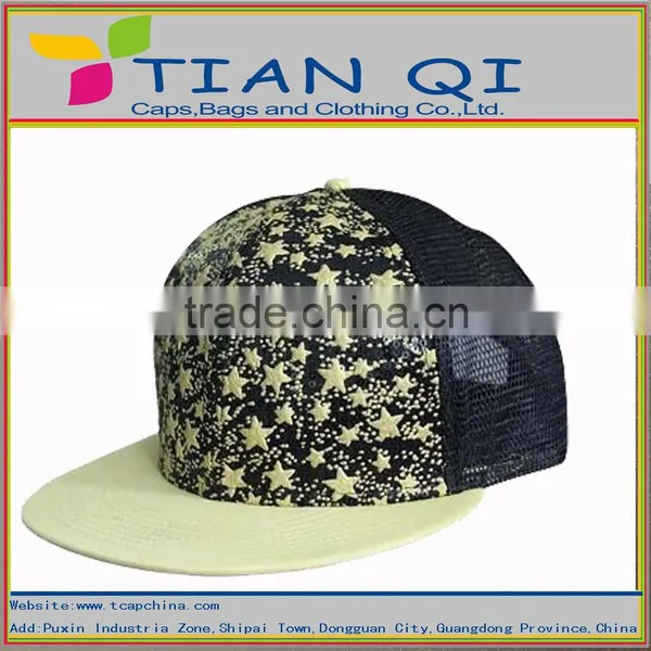 the Star Cap With the Five Star Hip-hop Flat-brim Bboy High Quality Snapback Ventilate Mesh Caps