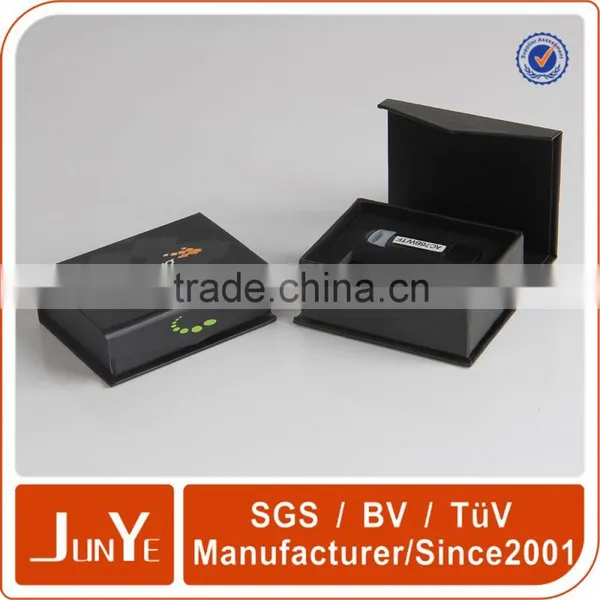 Small Cardboard Custom Printed Black Paper USB Box photo-2