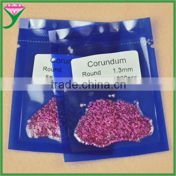 Wholesale Prices per Carat Small Size 1.2mm Round Genuine Precious Red Synthetic Ruby Stone photo-2