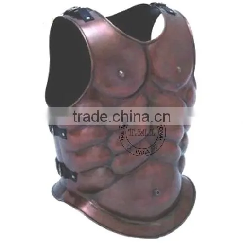 COPPER ANTIQUE GREEK MUSCLE ARMOR - COLLECTIBLE REPLICA ARMOUR - LARP GIFT photo-2