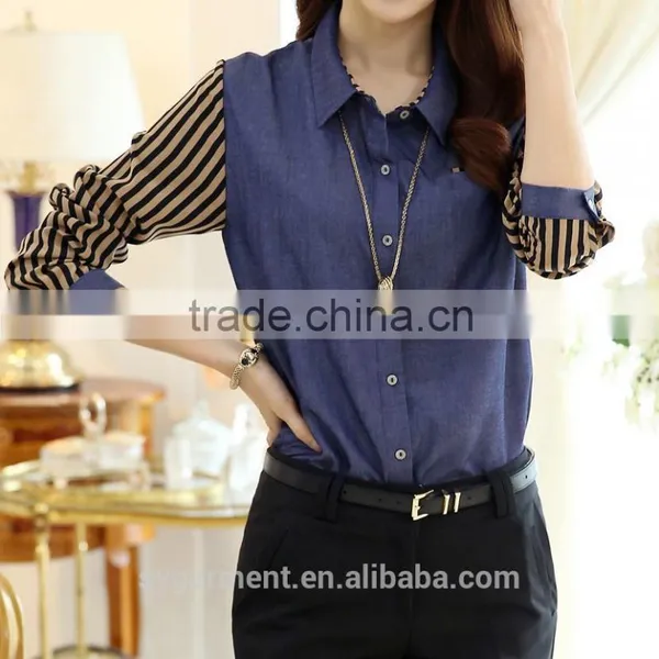 2015 Women New Model Shirts Denim Shirt Casual Shirts