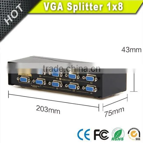 8 Port VGA Video Splitter - 1 in to 8 Out - 1 Pc to 8 Monitors photo-3