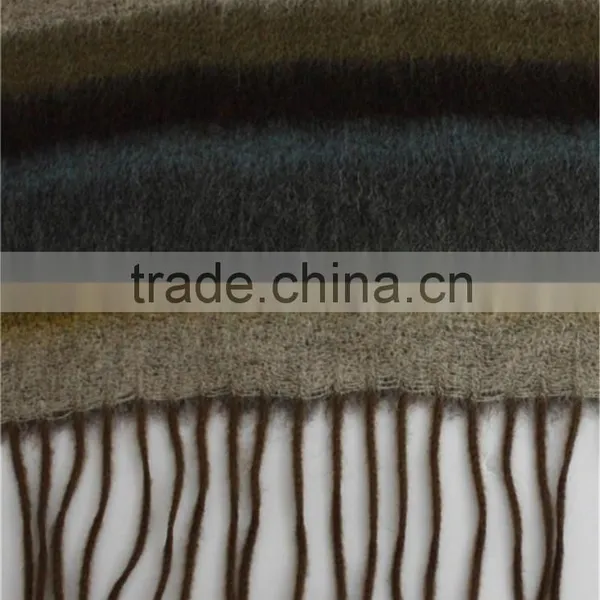Multicolor Yarn Dyed 100% Wool Scarf With Tassel photo-6