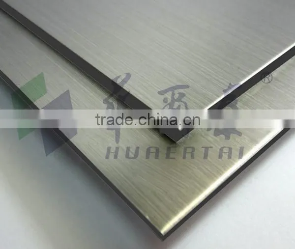 Metal Color Brushed Facade Aluminum Plastic Composite Panel for Interiro Wall Construction Material photo-4