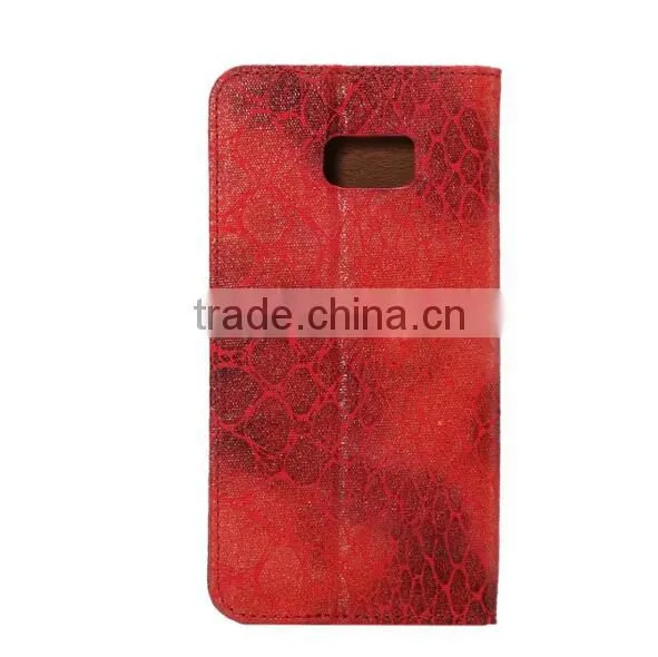 New Design For Galaxy S6 Edge Colorful Flip Stand Leather Cover photo-4