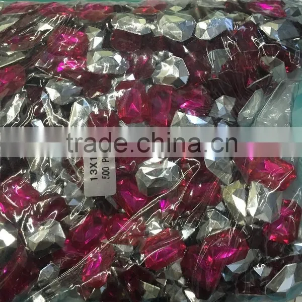 Taiwan Quality Sew-on Acrylic Rhinestone Octagon Shape Acrylic Rhinestone photo-2