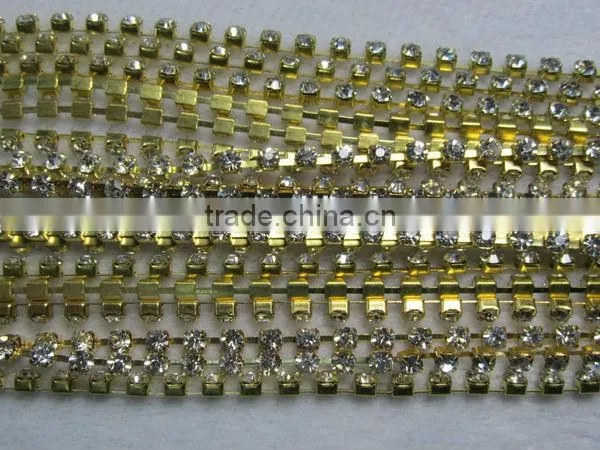 Factory Wholesale Crystal Roll Rhinestone Cup Chain
