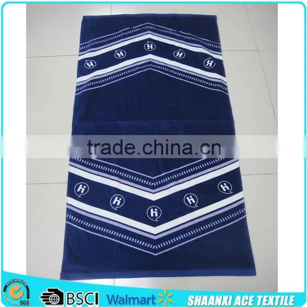 100% Cotton Velour Printing Blue Color Sandbeach Printed Towel Beach Printed Cotton Towel