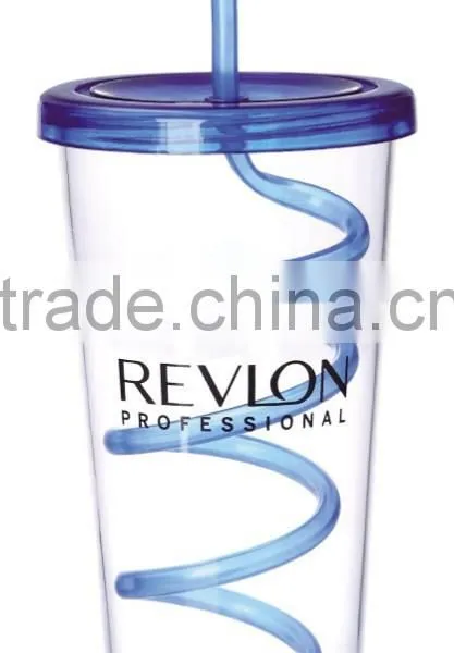 Eco-friendly 24OZ Plastic Juice Tumbler With Straw photo-5