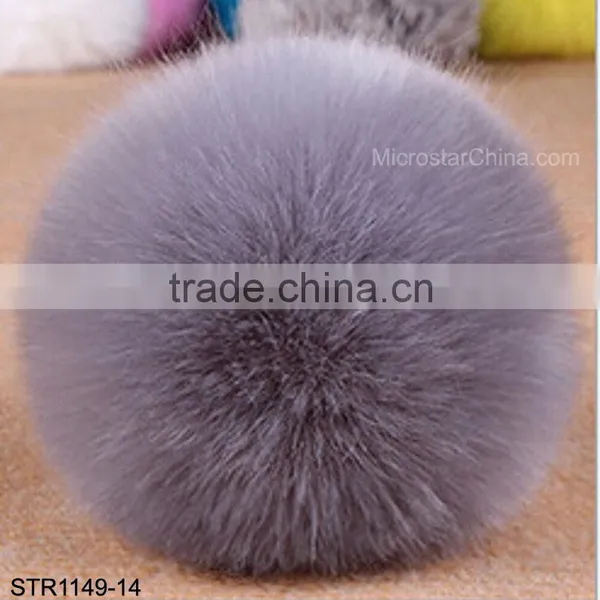 19 Colors Size of 10cm Cute Fluffy Ball Imitation Fox Fur Ball Keychain Pendant Handbag Charm Keyring photo-5