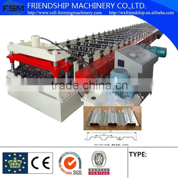 Floor Decking Panel Cold Roll Forming Machine,1.2-2.0mm GI Steel photo-2