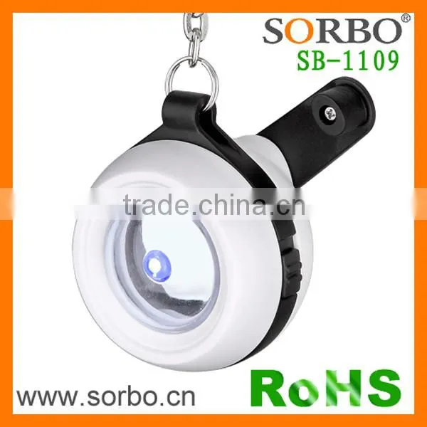 Cheap Hand Crank Plastic Flashlight Keychain