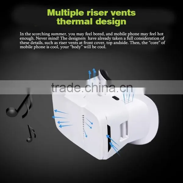 Free Sample!2015 Hot Selling Plastic VR Headset Good Price 3d Virtual Reality Headset Plastic 3d Glasses vr photo-2