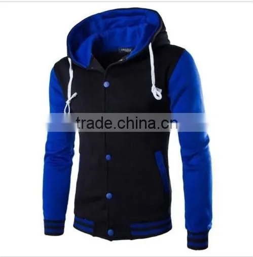OEM Custom Men Sweater Button Placket Hoodies Street Wear photo-3