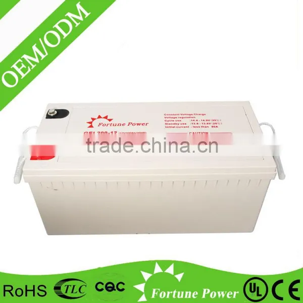Maintenance Fre rechargeable battery pack for alam system 12v200ah