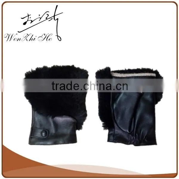 Winter Women Driving Hand Warmer Muff With Leather photo-3