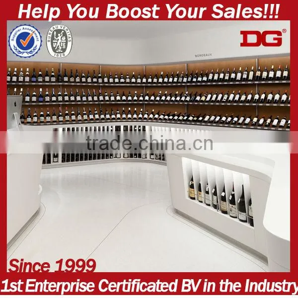 High Quality Wooden Round Wine Display Rack