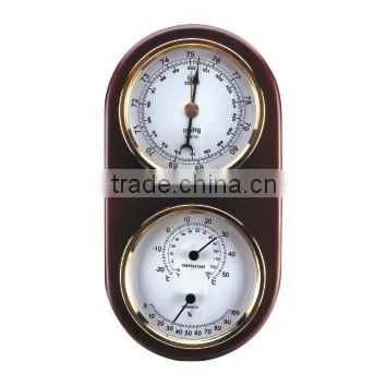 Pearl Wooden Wall Clock PW974 With Weather Station And Theromometer/Hygrometer photo-2