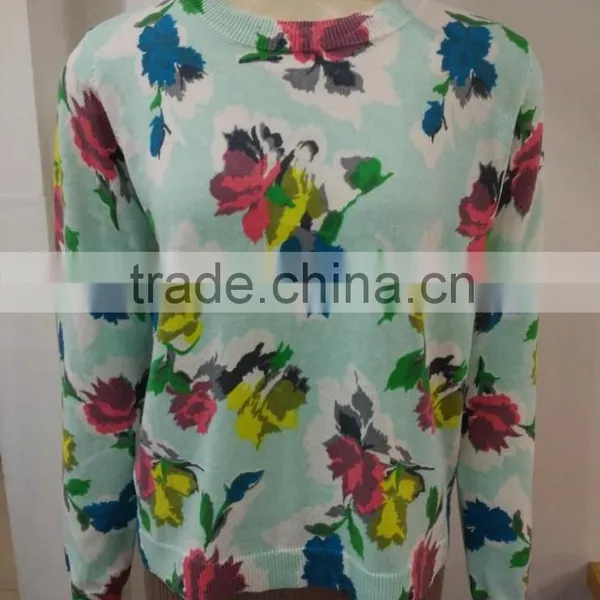 Ladies' Knitwear With Flower Print photo-2