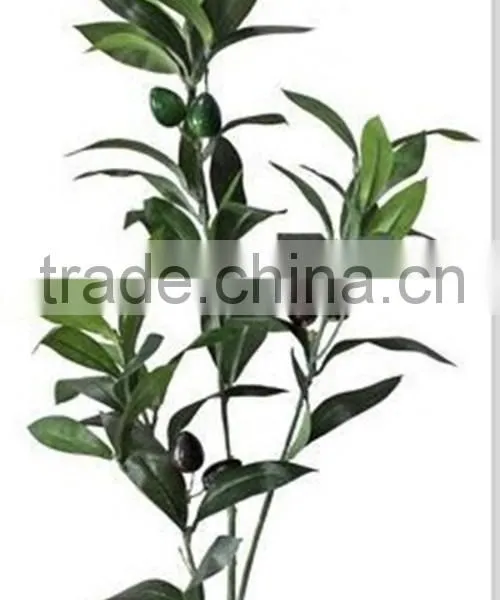 Artificial Plant 3 Stems Silk Olive Branch(3 Fruits) photo-2