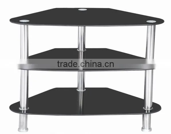 2016 NEW DESIGN LCD TV STAND CHEAPER GLASS TABLE BLACK GLASS LIVING ROOM STAND photo-2