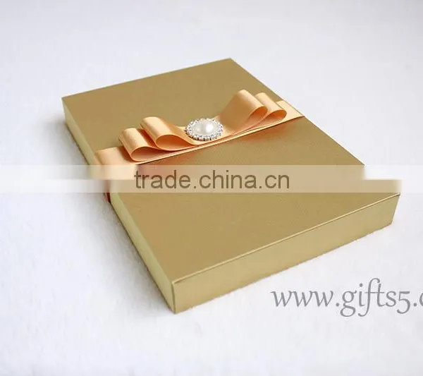 Beautiful Gold Wedding Invitation Favour Gift Boxes For Best Chocolate Packaging photo-5