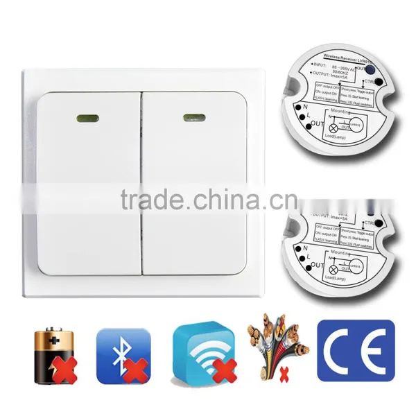 Battery free wireless switch for electric contractor