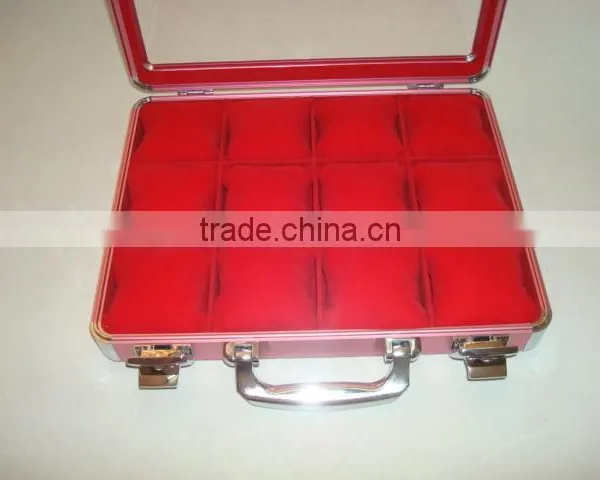 Aluminum Watch Case With Foam,acrylic Panel Watch Display Box With Shelf,aluminum Diy Watch Box photo-3