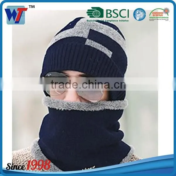 Neck Warmer Embroidery Men Dad Cap Knitted Beanie Hats photo-6