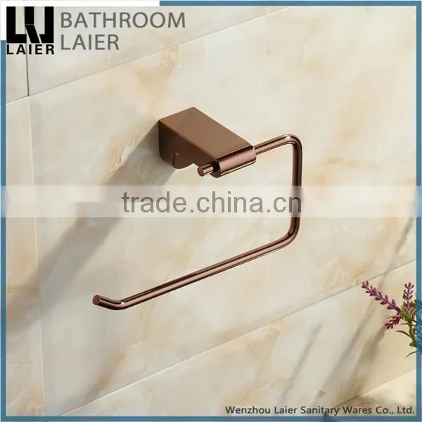 Promotional Fancy Design Zinc Alloy Rose Gold Finishing Bathroom Accessories Wall Mounted Toilet Paper Holder photo-4