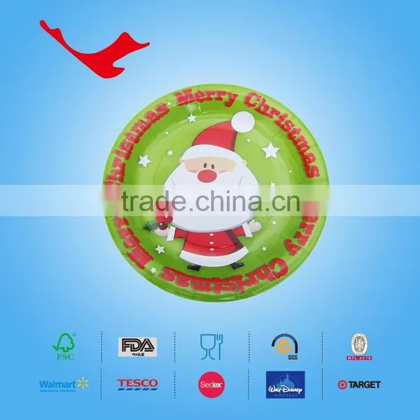 Christmas Party Round Printed Paper Plate for Fruit & Sweet photo-6