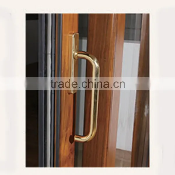 Exterior Large Toughened Glass Aluminum and Wood Sliding Door photo-5
